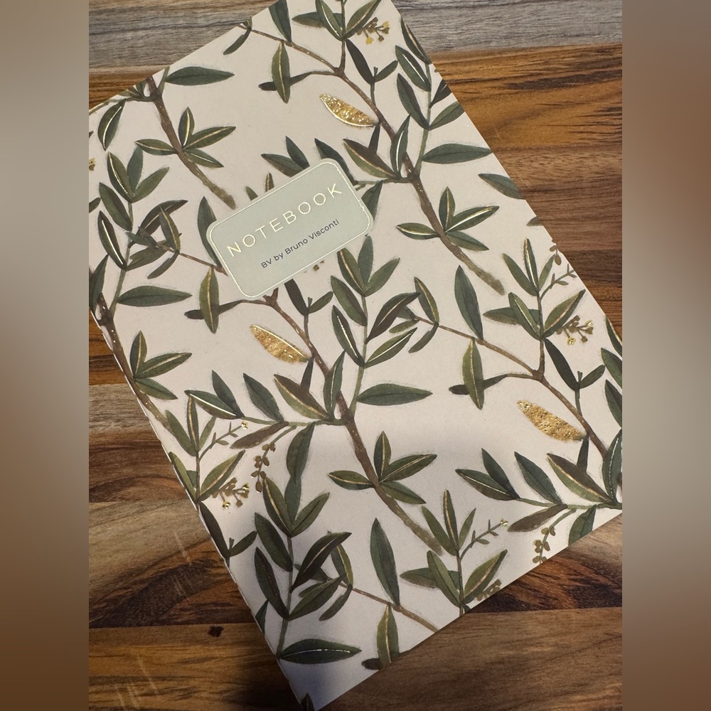 Bruno Visconti Soft Touch Olive Branches Notebook Journal A5 NEW
